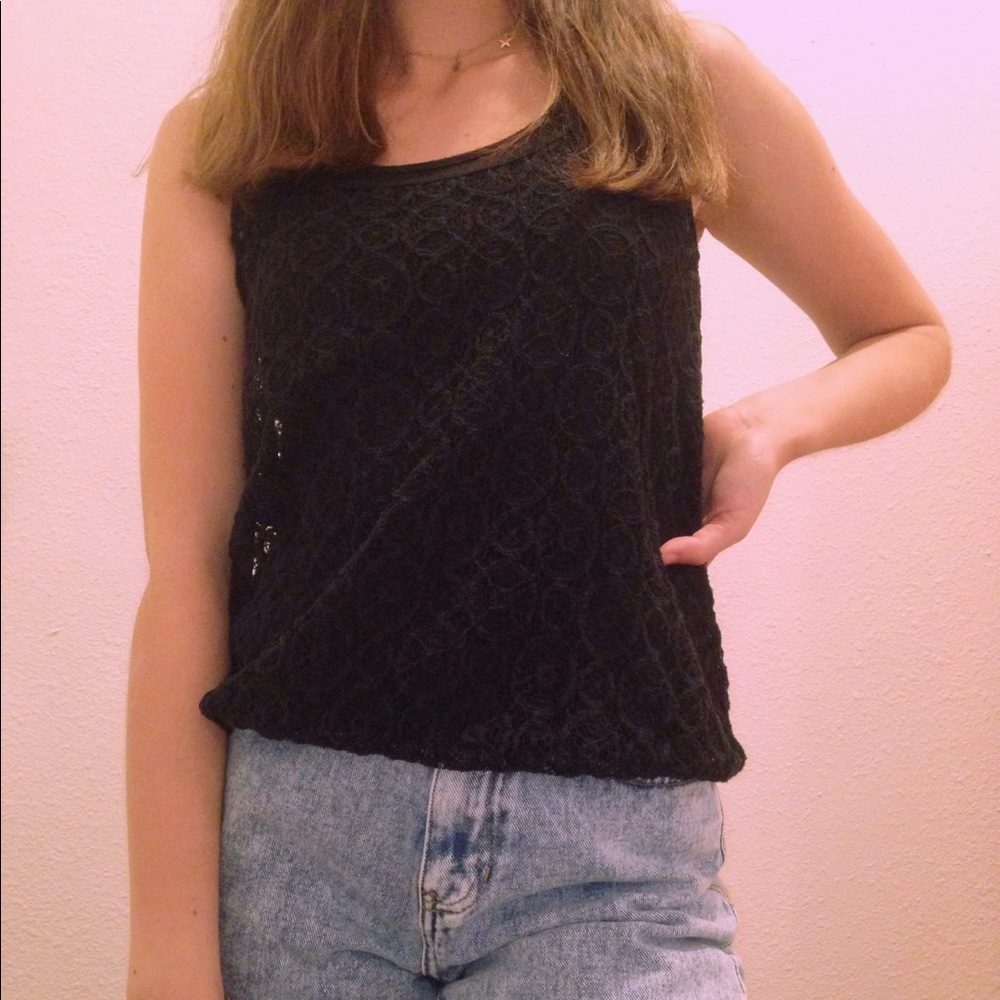 Black tank top